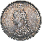 1887 Shilling - Victoria British Silver Coin - Nice