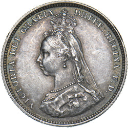 1887 Shilling - Victoria British Silver Coin - Nice