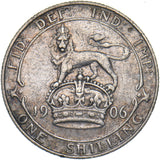 1906 Shilling - Edward VII British Silver Coin - Nice