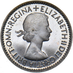 1953 Proof Sixpence - Elizabeth II British  Coin - Superb