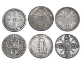 1849 - 1914 Florins Lot (6 Coins) - British Silver Coins - Different Types