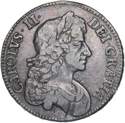 1679 Crown - Charles II British Silver Coin - Nice