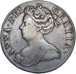 1713 Crown - Anne British Silver Coin - Nice