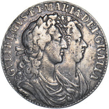 1689 Halfcrown - William & Mary British Silver Coin - Nice