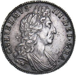 1698 Halfcrown - William III British Silver Coin - Very Nice