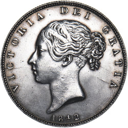 1842 Halfcrown - Victoria British Silver Coin - Very Nice