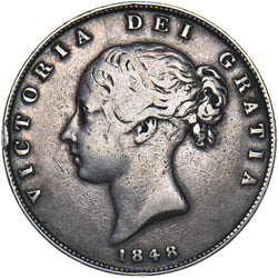 1848 Halfcrown - Victoria British Silver Coin