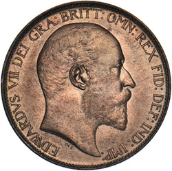 1903 Halfpenny - Edward VII British Bronze Coin - Superb