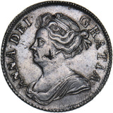 1707 Shilling (Plumes) - Anne British Silver Coin - Very Nice