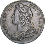 1728 Sixpence (Roses & Plumes) - George II British Silver Coin