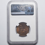 1890 Halfpenny (NGC MS 64 RB) - Victoria British Bronze Coin - Superb