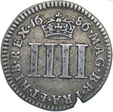 1686 Maundy Fourpence - James II British Silver Coin