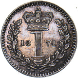 1871 Maundy Penny - Victoria British Silver Coin - Very Nice