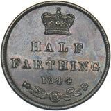 1844 Half Farthing - Victoria British Copper Coin - Nice