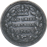 1868 Third Farthing - Victoria British Bronze Coin - Nice