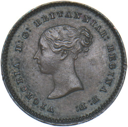 1839 Quarter Farthing - Victoria British Copper Coin - Very Nice