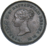 1839 Quarter Farthing - Victoria British Copper Coin - Very Nice