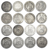 1826 - 1918 Shillings Lot (16 Coins) - British Silver Coins