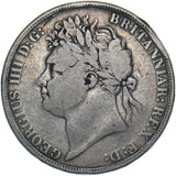 1822 TERTIO Crown - George IV British Silver Coin