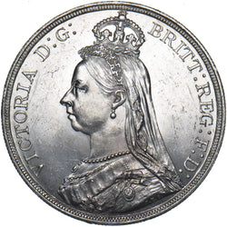 1887 Crown - Victoria British Silver Coin - Superb