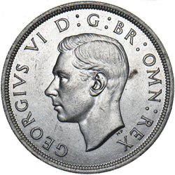 1937 Crown - George VI British Silver Coin - Very Nice