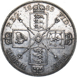 1889 Double Florin - Victoria British Silver Coin - Very Nice