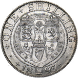 1893 Shilling - Victoria British Silver Coin - Very Nice