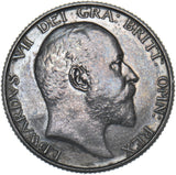 1902 Matt Proof Shilling - Edward VII British Silver Coin - Very Nice