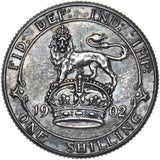 1902 Matt Proof Shilling - Edward VII British Silver Coin - Very Nice