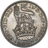 1935 Shilling - George V British Silver Coin - Very Nice