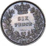 1855 Sixpence - Victoria British Silver Coin - Very Nice