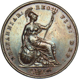 1858 Penny - Victoria British Copper Coin - Very Nice