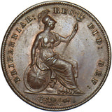 1859 Penny - Victoria British Copper Coin - Very Nice