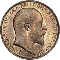 1903 Penny - Edward VII British Bronze Coin - Superb