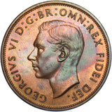 1950 Proof Penny - George VI British Bronze Coin - Superb