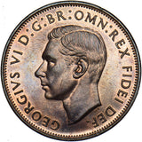 1951 Proof Penny - George VI British Bronze Coin - Superb