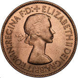 1953 Penny - Elizabeth II British Bronze Coin - Superb