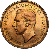 1937 Proof Halfpenny - George VI British Bronze Coin - Superb