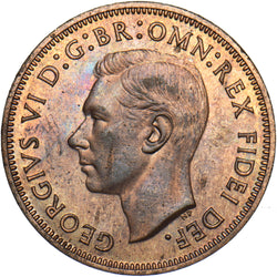 1950 Proof Halfpenny - George VI British Bronze Coin - Superb