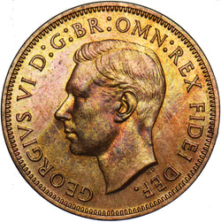 1950 Proof Halfpenny - George VI British Bronze Coin - Superb