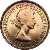 1953 Proof Halfpenny - Elizabeth II British Bronze Coin - Superb