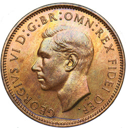 1950 Proof Farthing - George VI British Bronze Coin - Superb