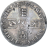 1696 Crown - William III British Silver Coin - Nice