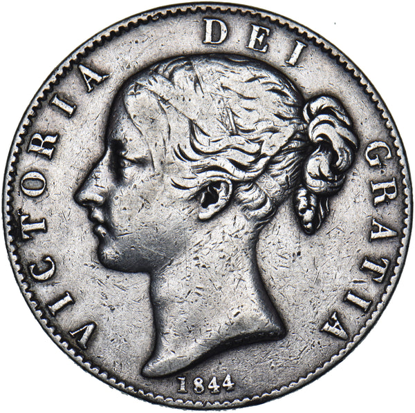 1844 Crown (Cinquefoil Stops) - Victoria British Silver Coin