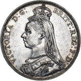 1891 Crown - Victoria British Silver Coin - Nice