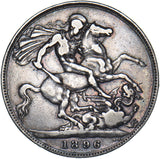 1896 LX Crown - Victoria British Silver Coin