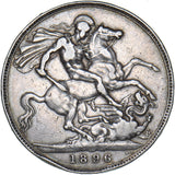 1896 LX Crown - Victoria British Silver Coin