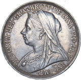 1897 LX Crown - Victoria British Silver Coin - Very Nice