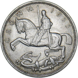 1935 Crown - George V British Silver Coin - Superb