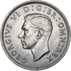 1937 Crown - George VI British Silver Coin - Very Nice